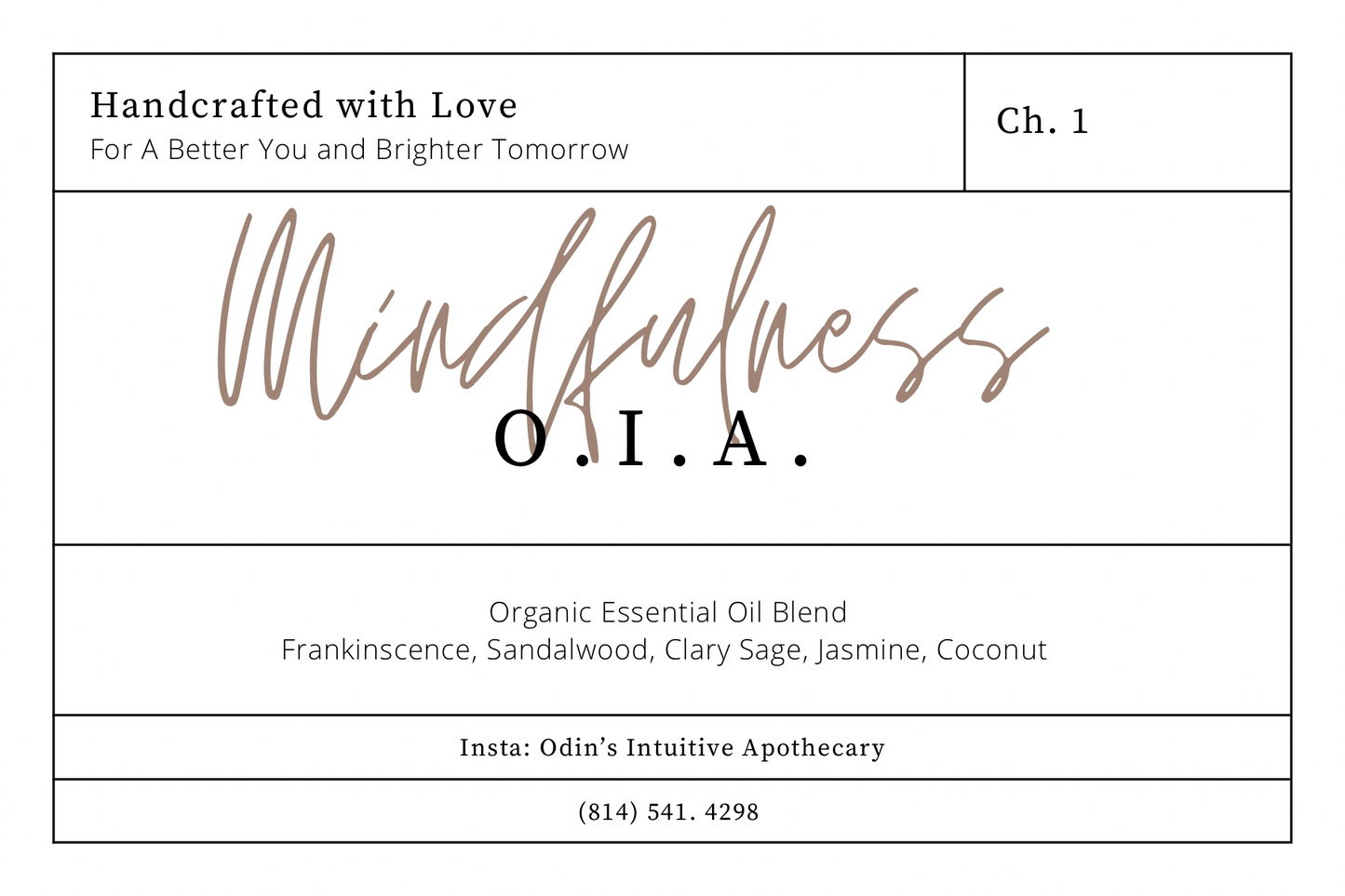 CHAPTER 1: MINDFULNESS ESSENTIAL OIL BLEND - 100% Organic