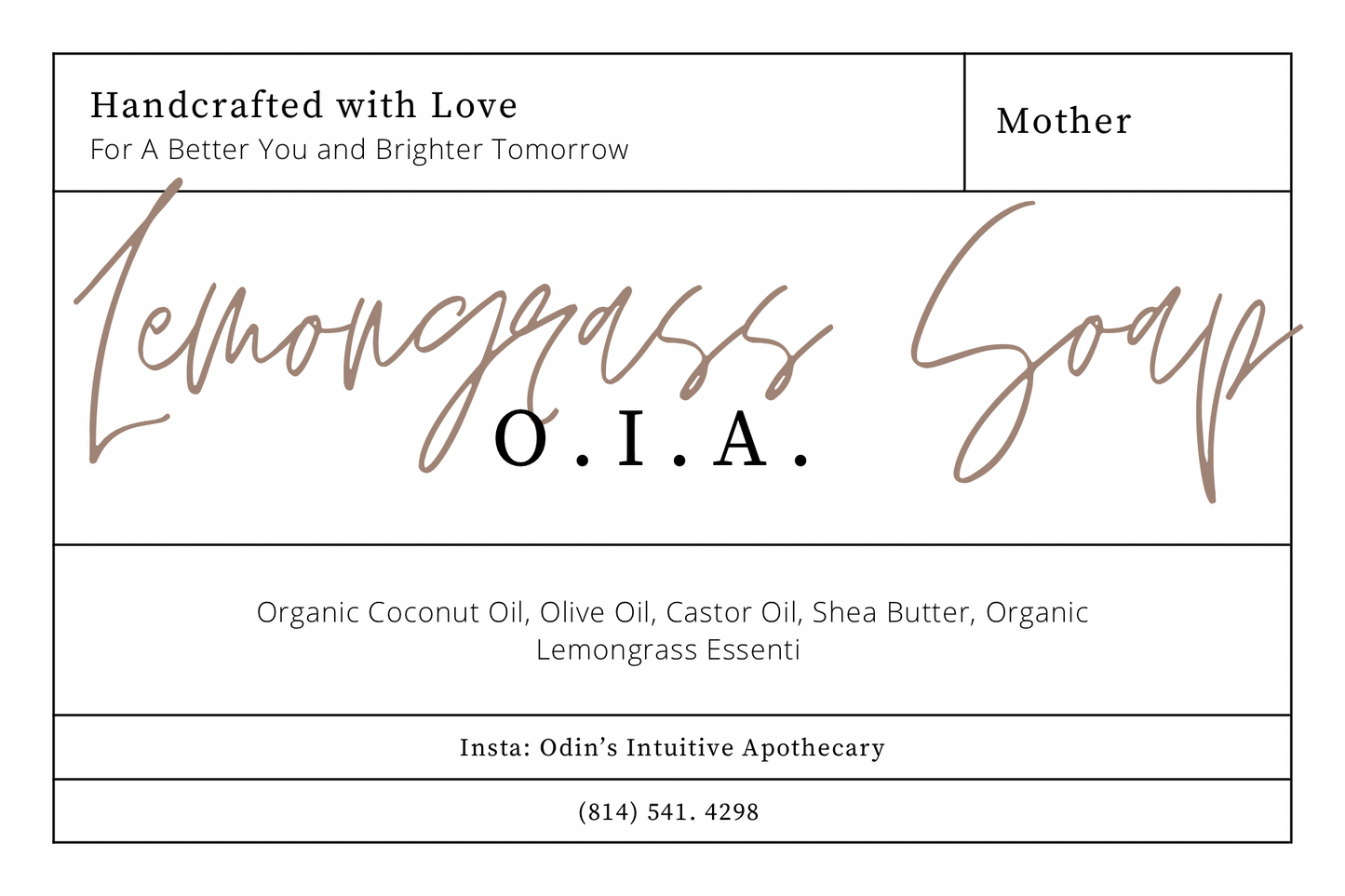 ORGANIC MOISTURIZING LEMONGRASS SOAP