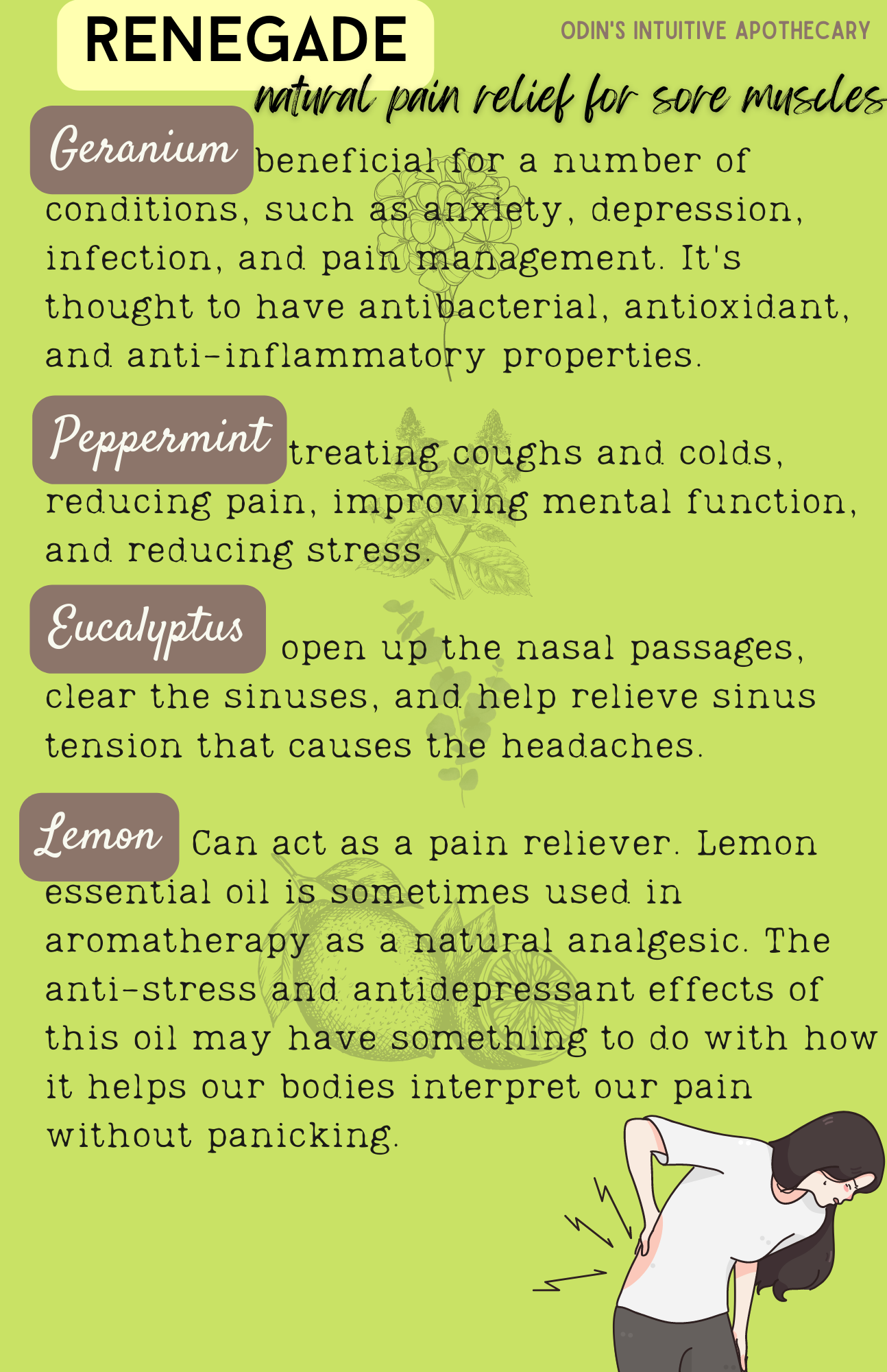 OIA x EIN+URAZ | "Renegade" | MUSCLE RELIEF | 10-64mL