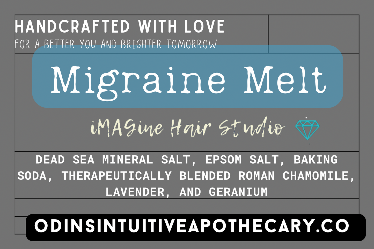 OIA x iMAGine Hair Studio | "MIGRAINE MELT" | Moisturizing Epsom Salt Hand & Body Scrub